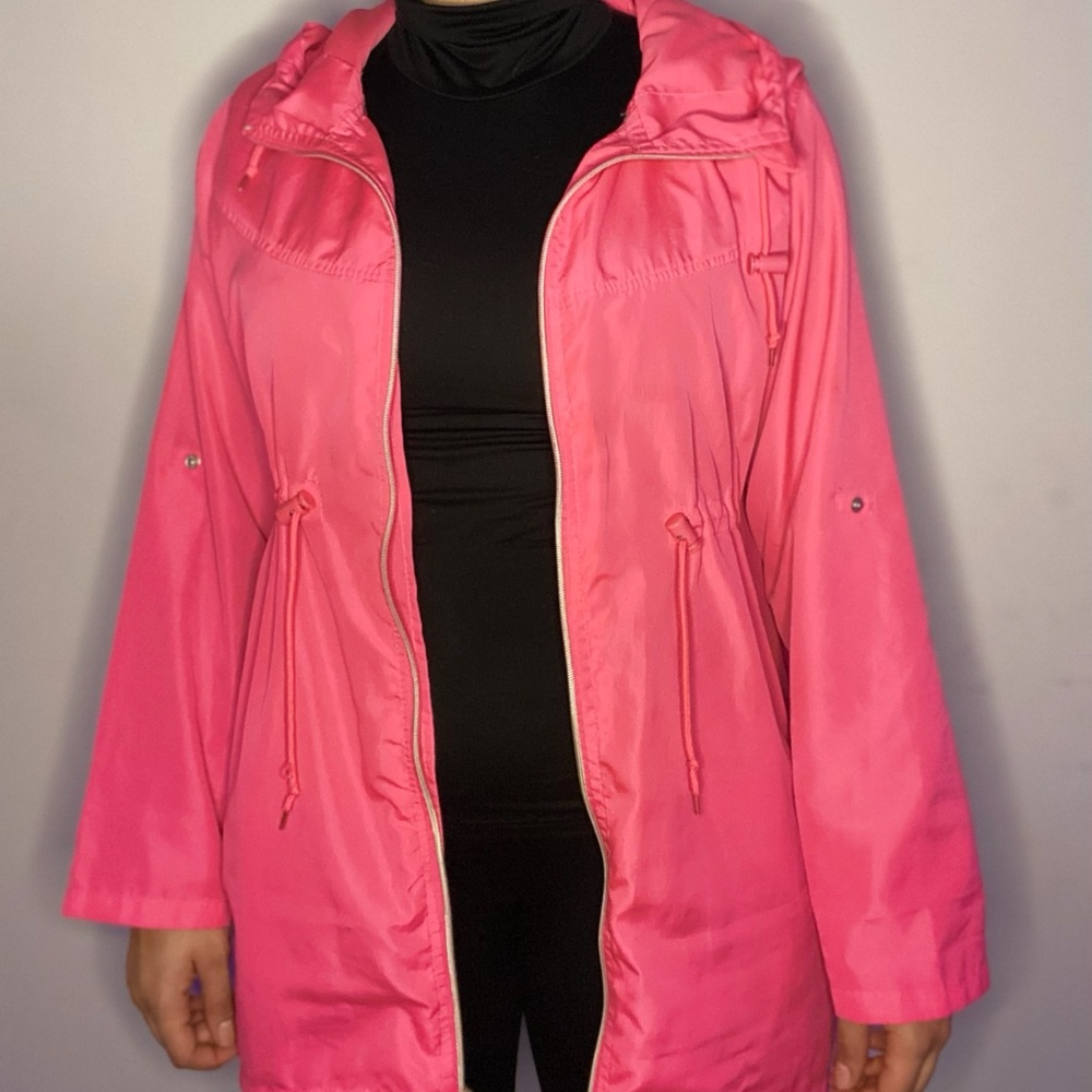Denim&Co Vibrant Pink Utility Jacket
